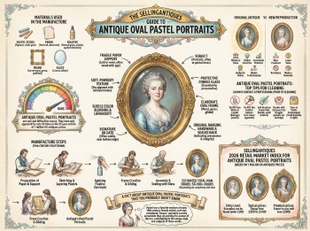 Antique Oval Pastel Portraits Guide Infographic