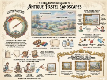 Antique Pastel Landscapes Guide Infographic