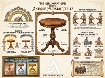 Antique Pedestal Tables Guide Infographic