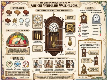 Antique Pendulum Wall Clocks Guide Infographic