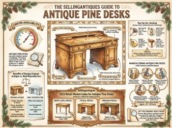 Antique Pine Desks Guide Infographic