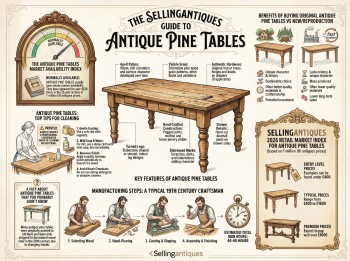 Antique Pine Tables Guide Infographic