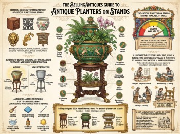 Antique Planters On Stands Guide Infographic