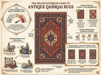 Antique Qashqai Rugs Guide Infographic