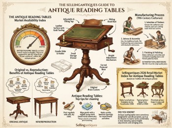 Antique Reading Tables Guide Infographic