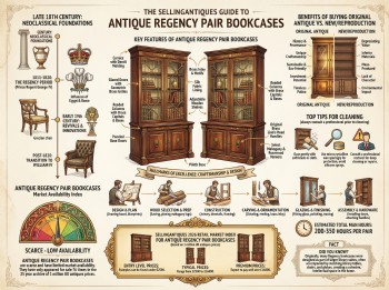 Antique Regency Pair Bookcases Guide Infographic