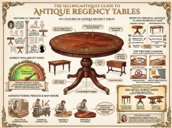Antique Regency Tables Guide Infographic