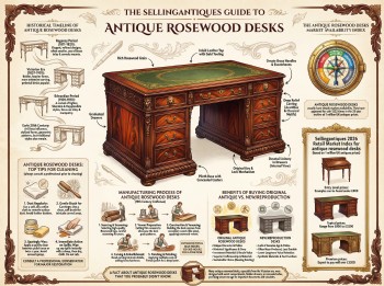 Antique Rosewood Desks Guide Infographic