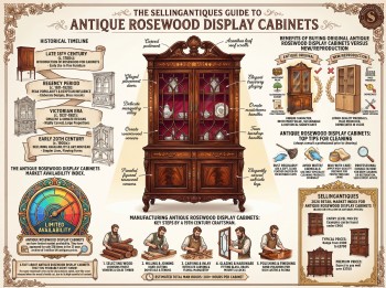 Antique Rosewood Display Cabinets Guide Infographic
