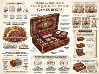 Antique Rosewood Games Boxes Guide Infographic