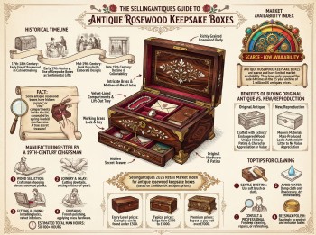 Antique Rosewood Keepsake Boxes Guide Infographic