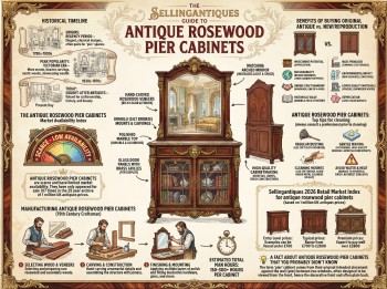 Antique Rosewood Pier Cabinets Guide Infographic