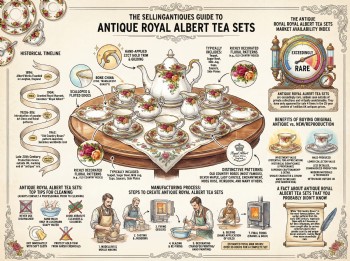 Antique Royal Albert Tea Sets Guide Infographic