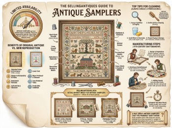 Antique Samplers Guide Infographic