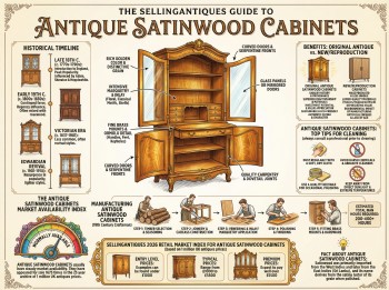 Antique Satinwood Cabinets Guide Infographic