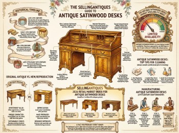 Antique Satinwood Desks Guide Infographic