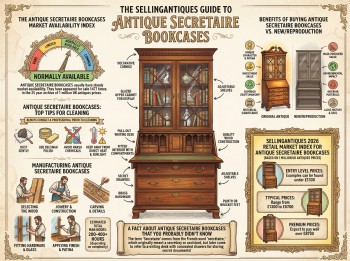 Antique Secretaire Bookcases Guide Infographic