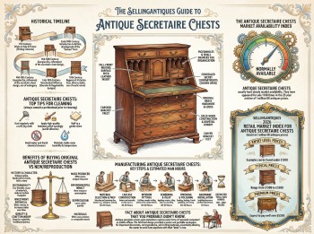 Antique Secretaire Chests Guide Infographic