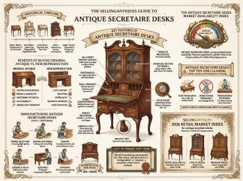 Antique Secretaire Desks Guide Infographic