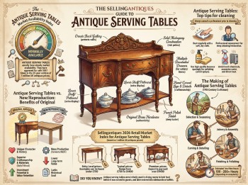 Antique Serving Tables Guide Infographic