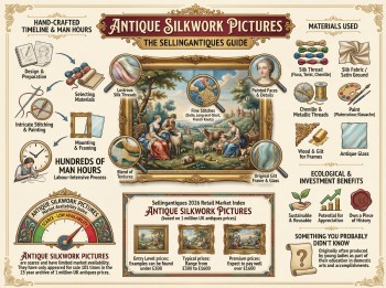 Antique Silkwork Pictures Guide Infographic