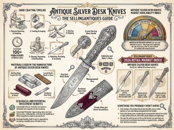 Antique Silver Desk Knives Guide Infographic