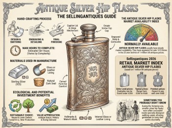 Antique Silver Hip Flasks Guide Infographic