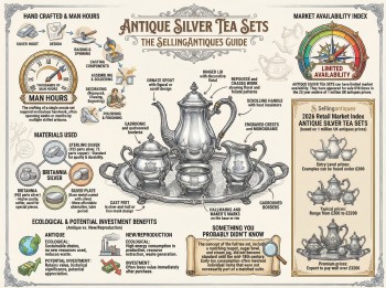Antique Silver Tea Sets Guide Infographic