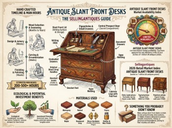 Antique Slant Front Desks Guide Infographic