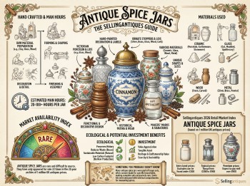 Antique Spice Jars Guide Infographic