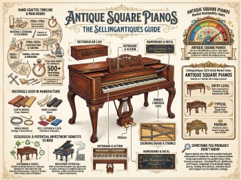 Antique Square Pianos Guide Infographic