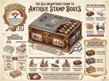 Antique Stamp Boxes Guide Infographic