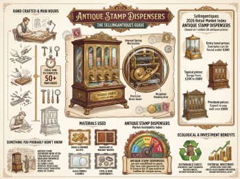 Antique Stamp Dispensers Guide Infographic