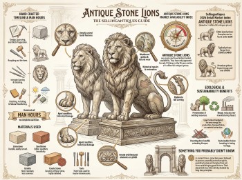 Antique Stone Lions Guide Infographic