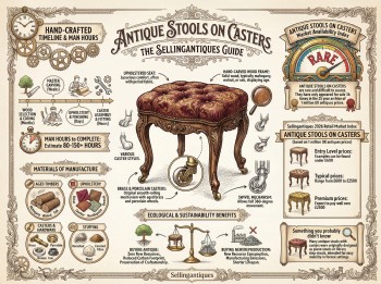 Antique Stools On Casters Guide Infographic