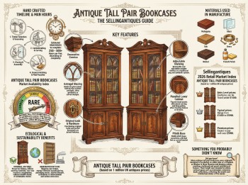 Antique Tall Pair Bookcases Guide Infographic