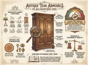 Antique Teak Armoires Guide Infographic