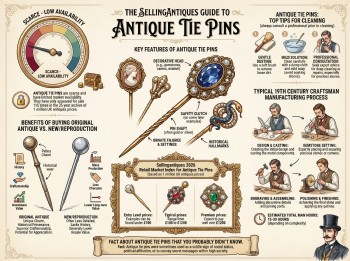 Antique Tie Pins Guide Infographic