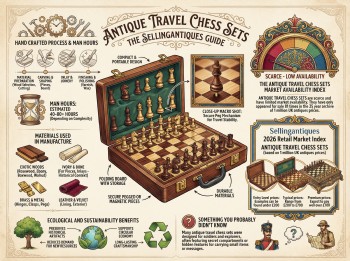Antique Travel Chess Sets Guide Infographic