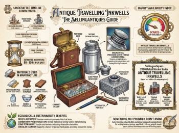 Antique Travelling Inkwells Guide Infographic