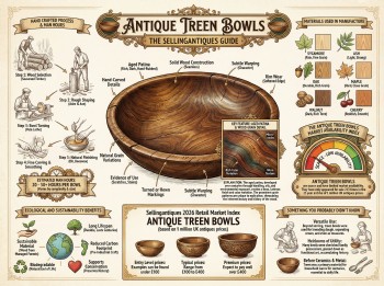 Antique Treen Bowls Guide Infographic