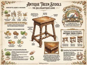 Antique Treen Stools Guide Infographic