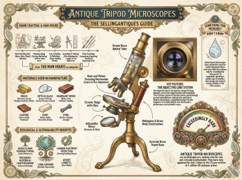 Antique Tripod Microscopes Guide Infographic