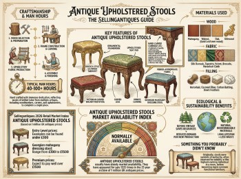 Antique Upholstered Stools Guide Infographic