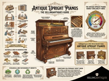 Antique Upright Pianos Guide Infographic