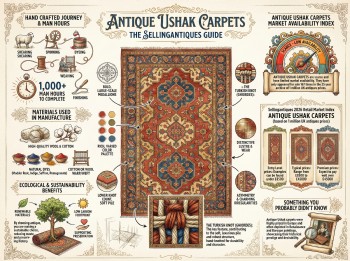 Antique Ushak Carpets Guide Infographic