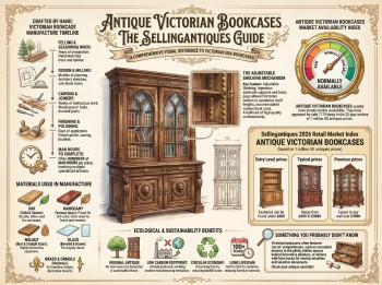 Antique Victorian Bookcases from 140 Shops