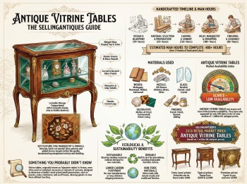 Antique Vitrine Tables Guide Infographic