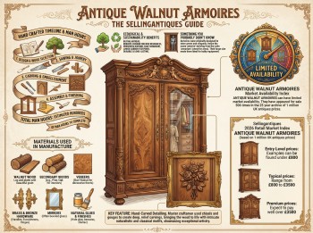 Antique Walnut Armoires Guide Infographic