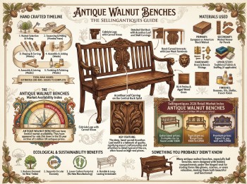 Antique Walnut Benches Guide Infographic